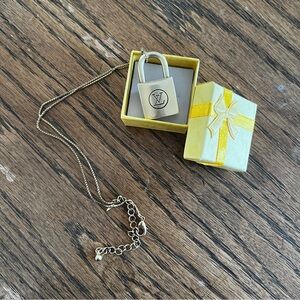 Vintage Louis Vuitton Brass Padlock Necklace On Avon Gold Chain #208